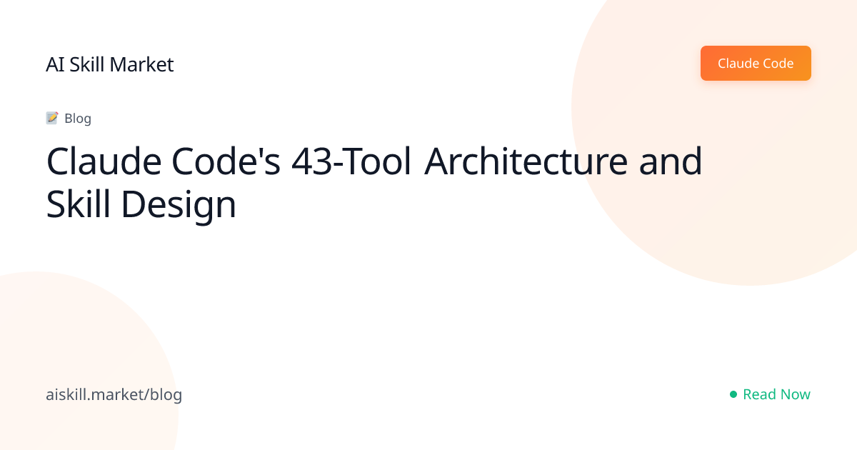 Claude Code's 43-Tool Architecture and Skill Design - AI Skill Market ...
