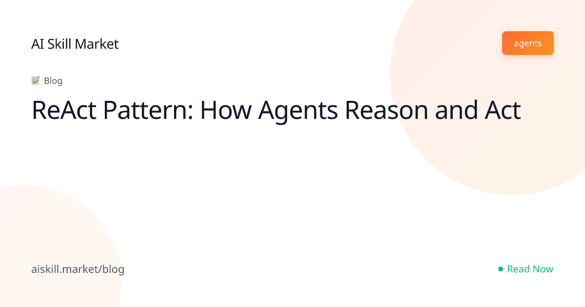 ReAct Pattern: How Agents Reason and Act - AI Skill Market Blog | AI ...