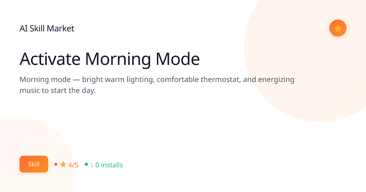 Activate Morning Mode: Modes & Routines for Claude Code | AI Skill ...