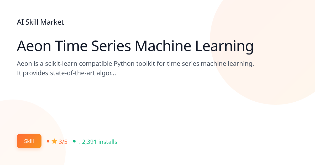 Aeon Time Series Machine Learning: Scientific & Research for Claude ...