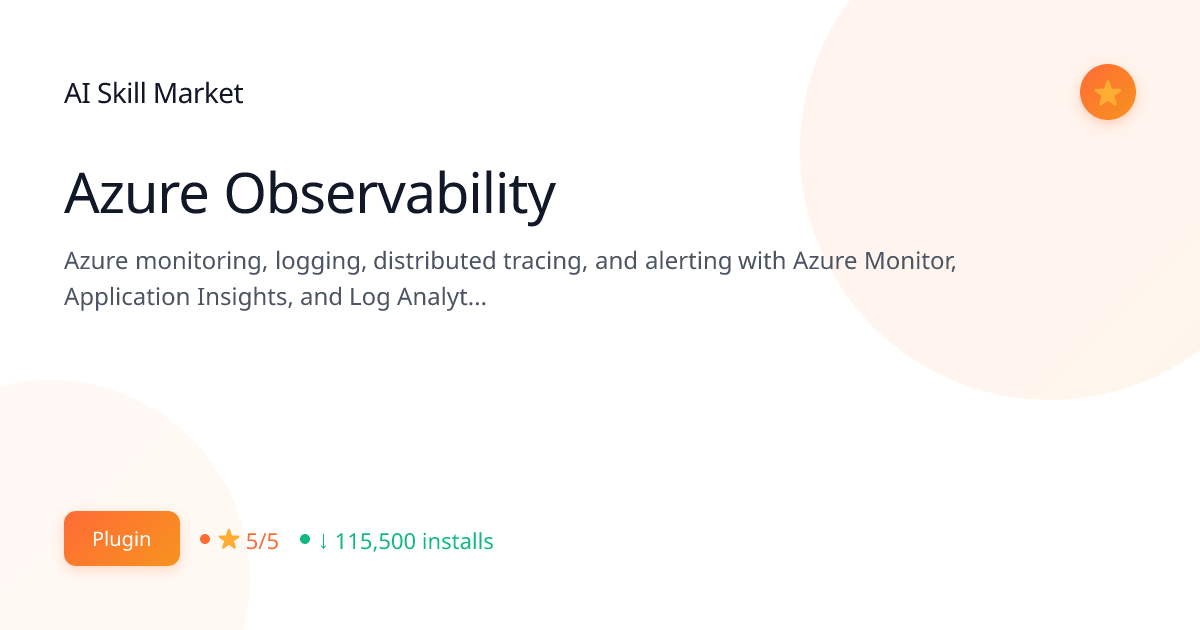 Azure Observability: Cloud Infrastructure for Claude Code | AI Skill ...