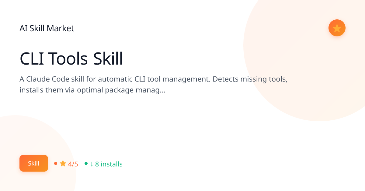 CLI Tools Skill: Enterprise for Claude Code | AI Skill Market | AI ...