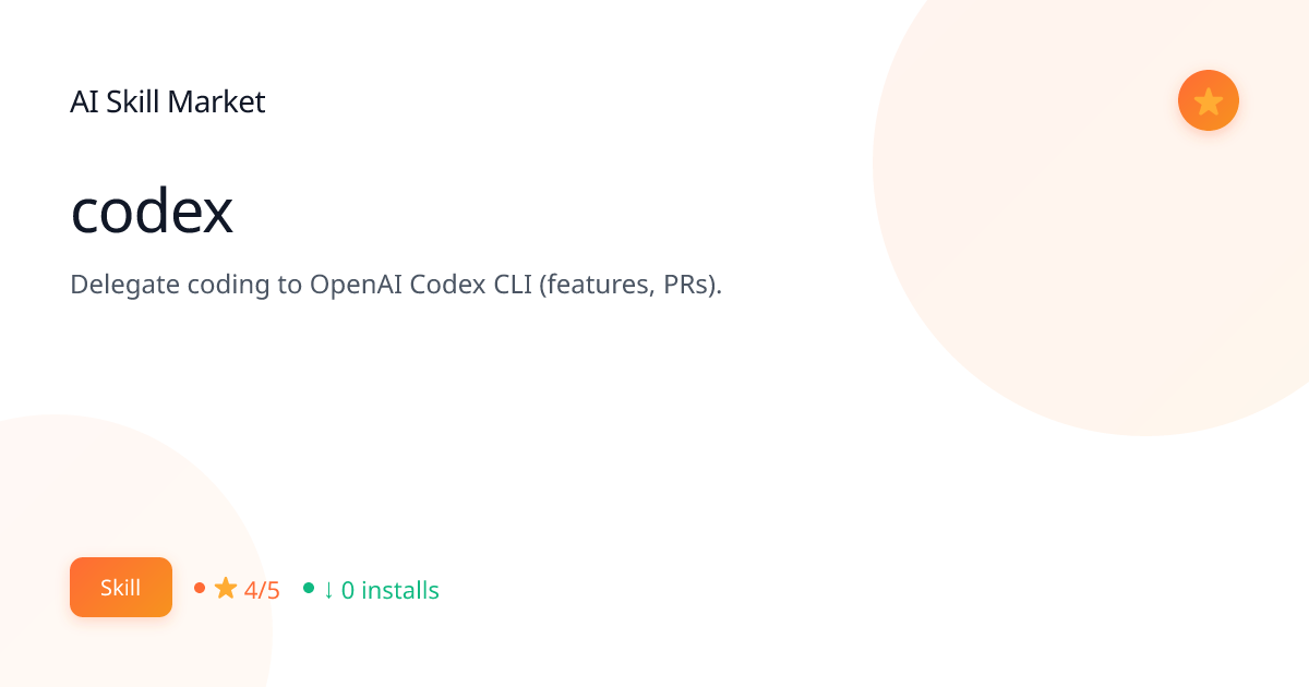 codex: Autonomous AI Agents for Claude Code | AI Skill Market | AI ...