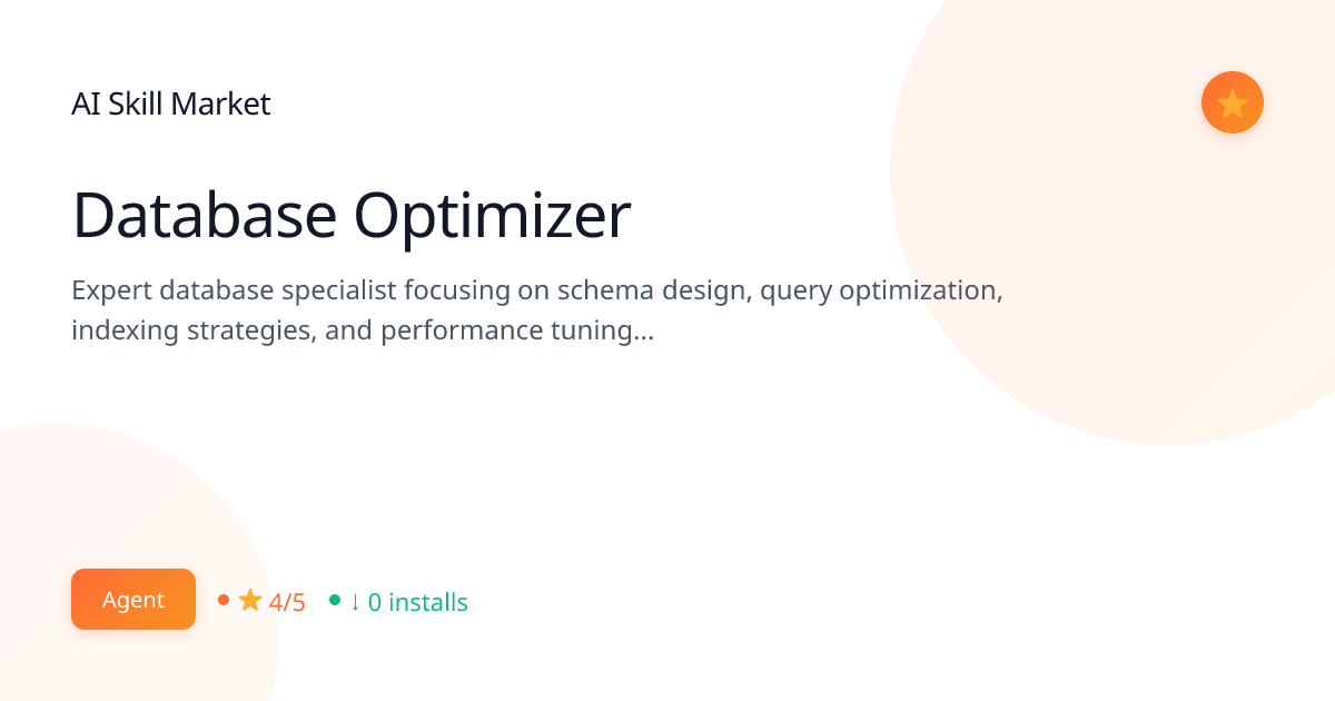 Database Optimizer: Engineering & Development for Claude Code | AI ...