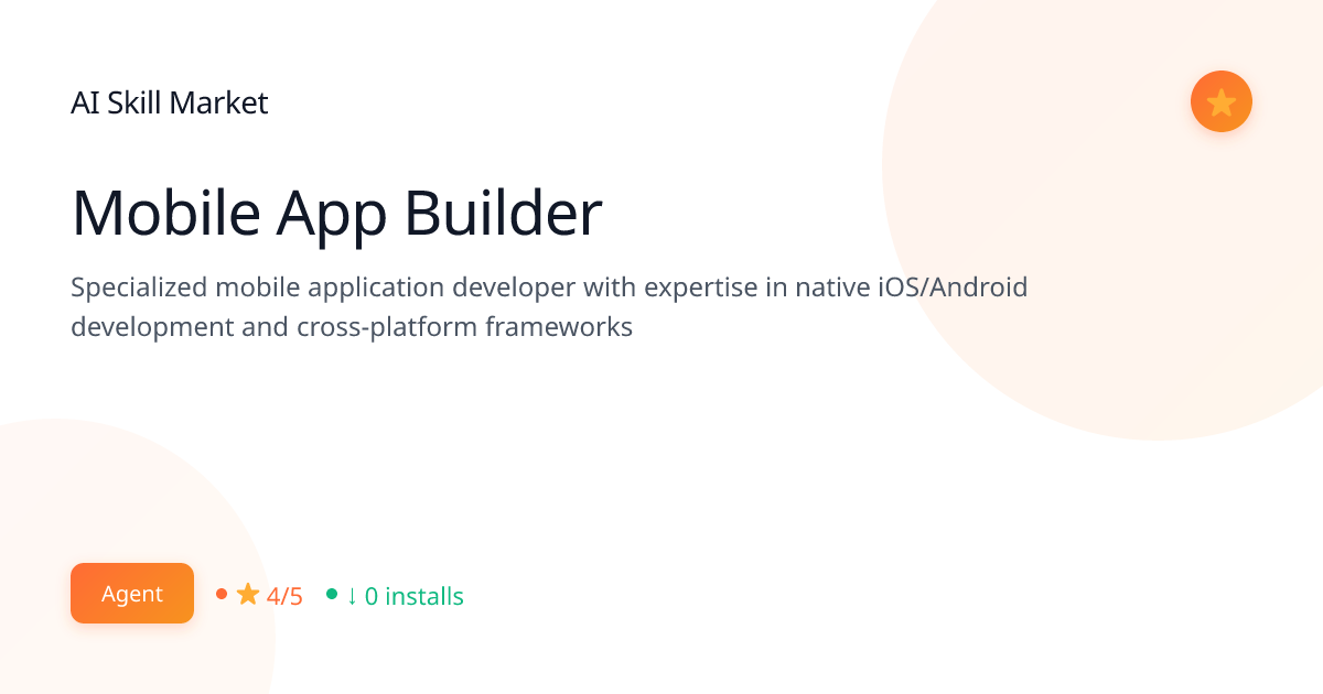 Mobile App Builder: Engineering & Development for Claude Code | AI ...