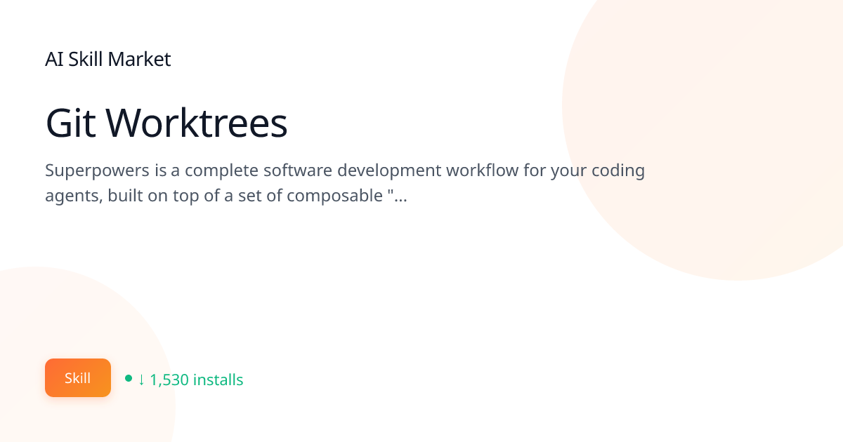 Git Worktrees: Coding for Claude Code | AI Skill Market | AI Skill Market