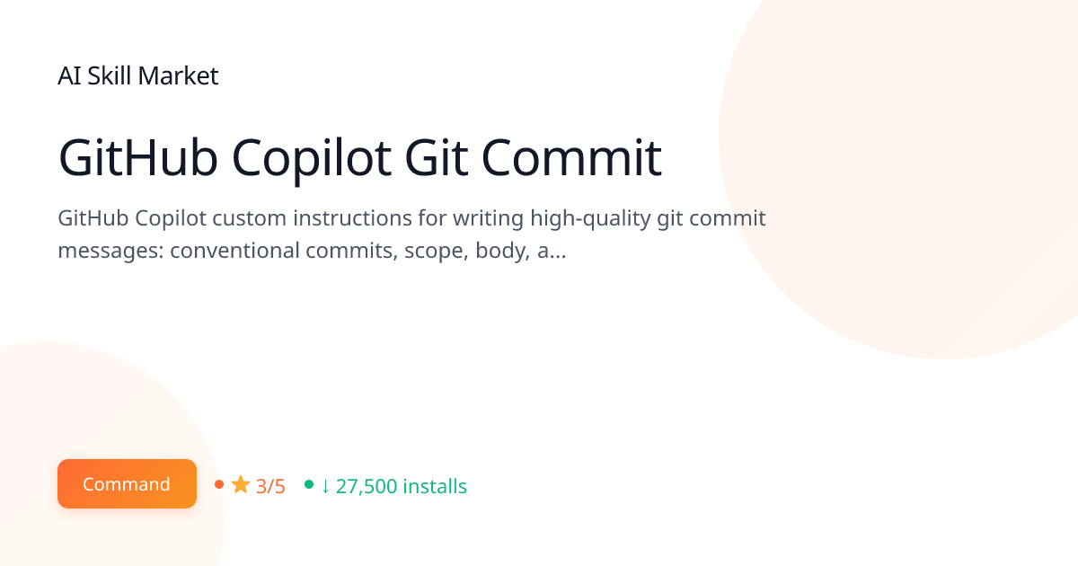 GitHub Copilot Git Commit: Development Tools for Claude Code | AI Skill ...