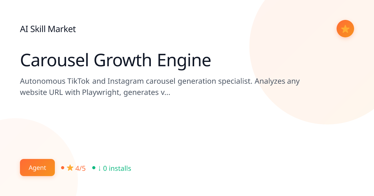 Carousel Growth Engine: Marketing & Growth for Claude Code | AI Skill ...