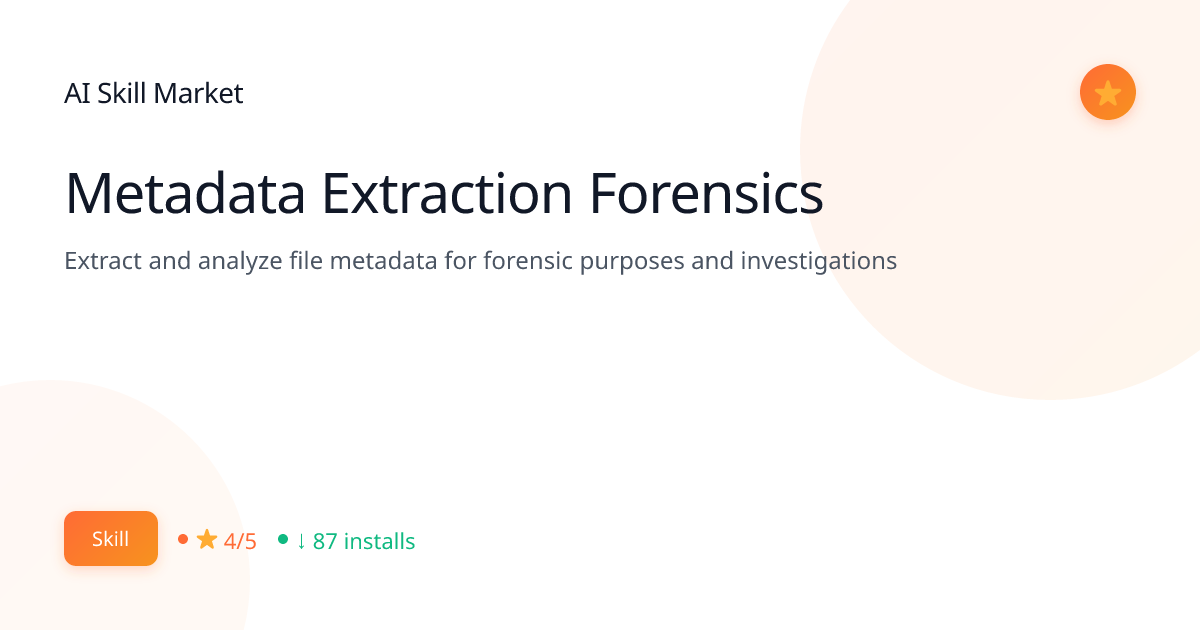 Metadata Extraction Forensics: Security for Claude Code | AI Skill ...