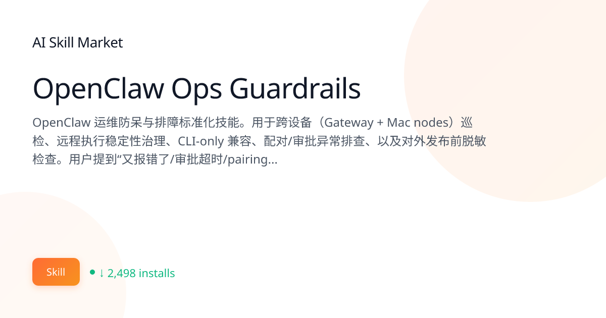 OpenClaw Ops Guardrails: Security & Privacy for Claude Code | AI Skill ...