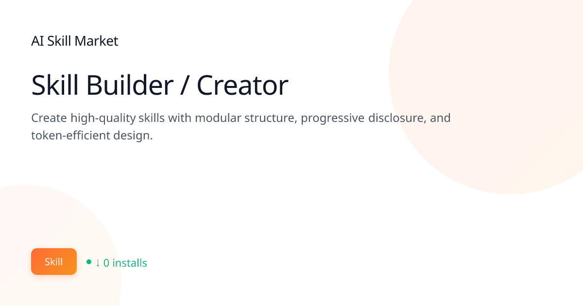 Skill Builder / Creator: AI & Machine Learning for Claude Code | AI ...