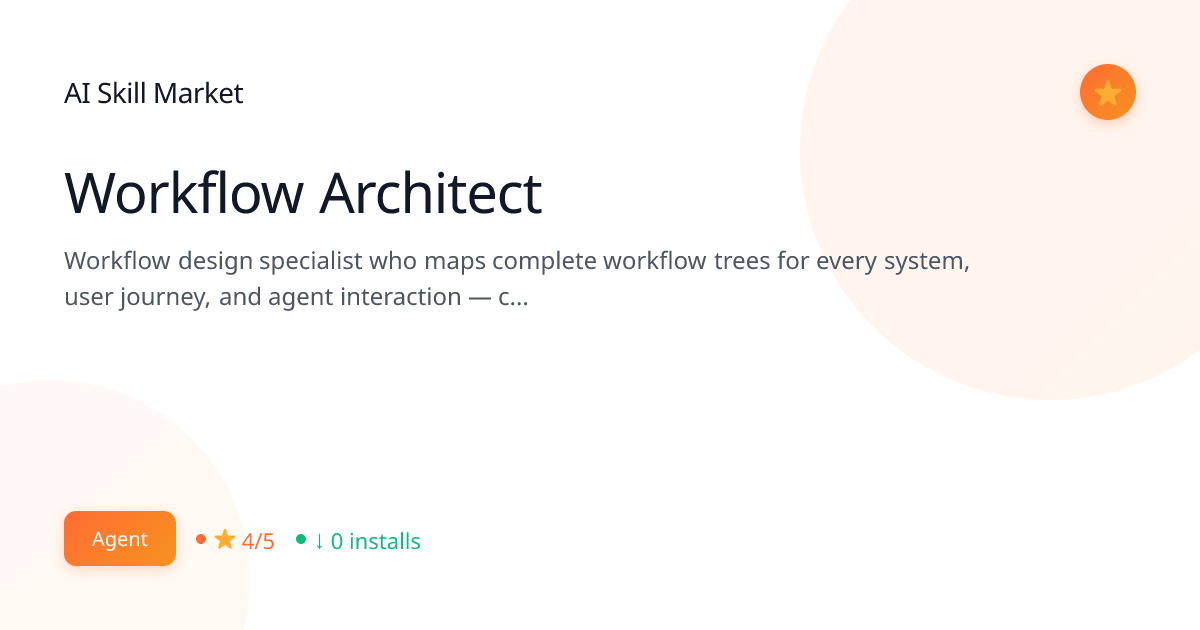 Workflow Architect: Specialized Roles for Claude Code | AI Skill Market ...