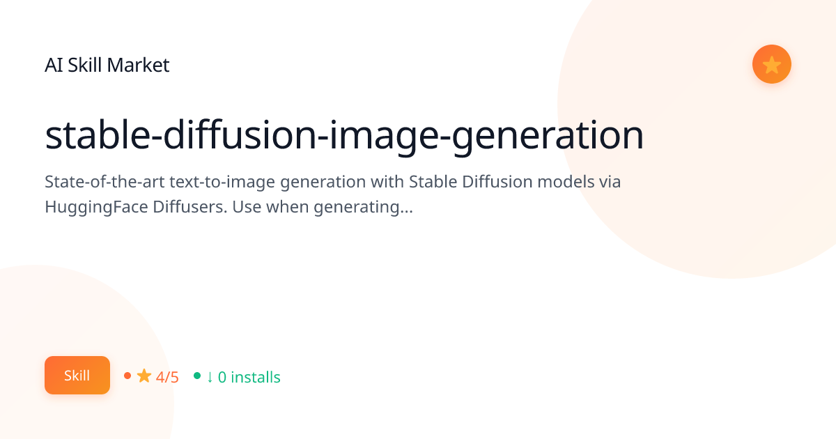 stable-diffusion-image-generation: MLOps for Claude Code | AI Skill ...