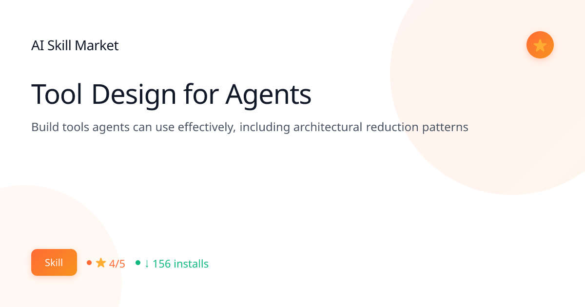 Tool Design for Agents: AI & Machine Learning for Claude Code | AI ...