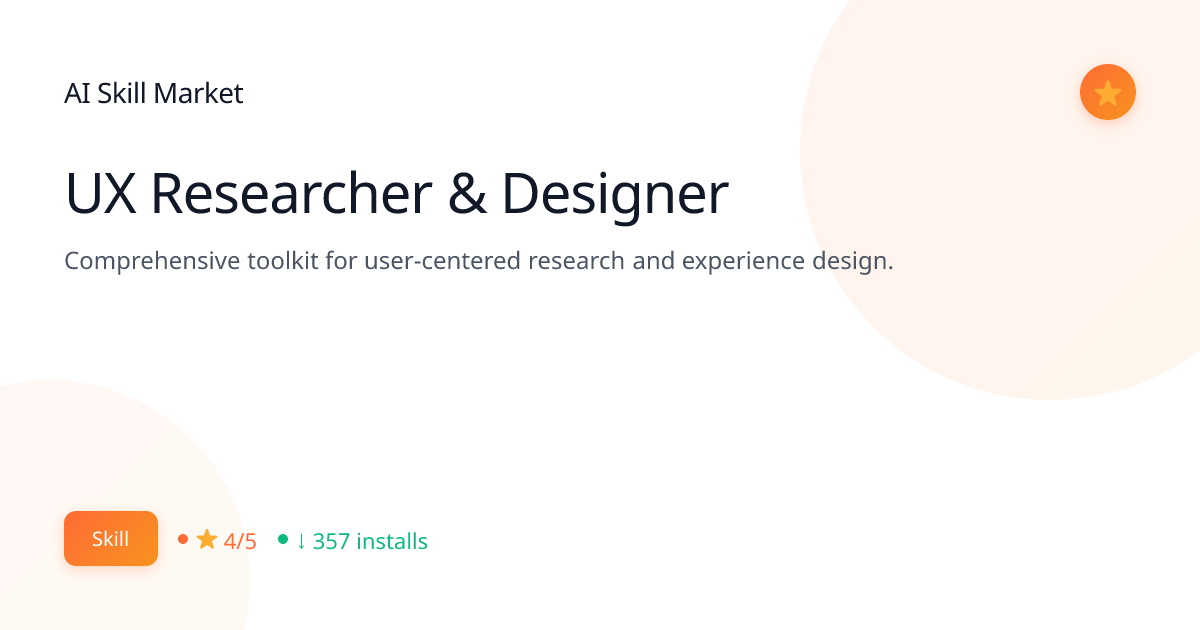UX Researcher & Designer - AI Skill Market | AI Skill Market
